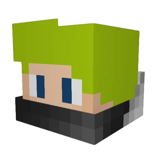 YNickT Minecraft avatar head, 3D render
