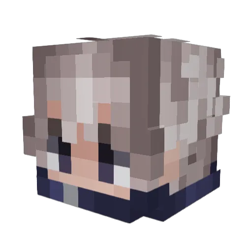 YOBTOB Minecraft avatar head, 3D render