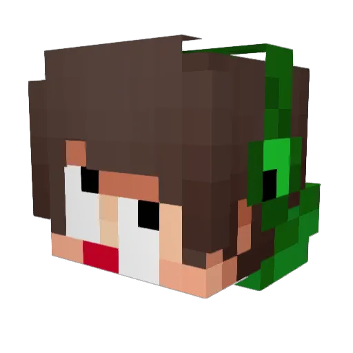 YOGREE Minecraft avatar head, 3D render