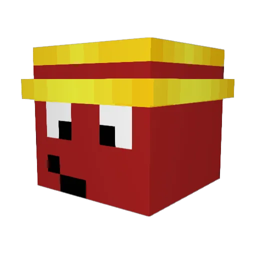 YOHAN_34 Minecraft avatar head, 3D render
