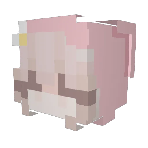 YOKI_123 Minecraft avatar head, 3D render