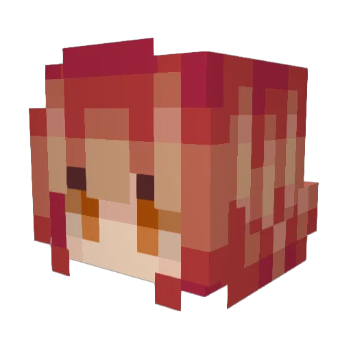YOKO1611 Minecraft avatar head, 3D render