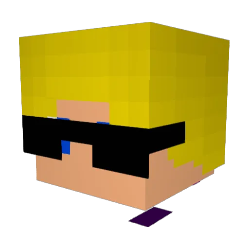 YOLOplayer10 Minecraft avatar head, 3D render