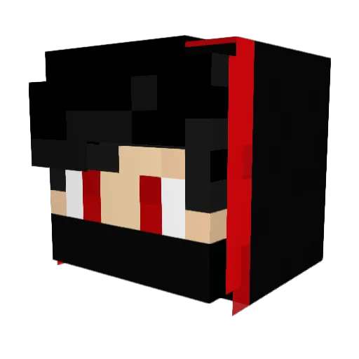 YOM1KO Minecraft avatar head, 3D render