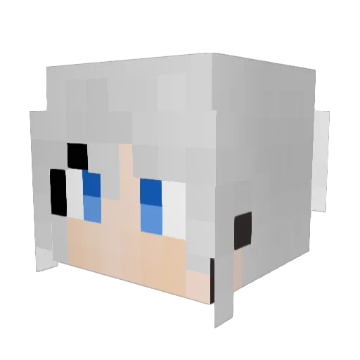 YOMOSUE Minecraft avatar head, 3D render