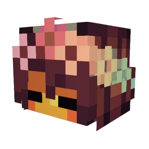 YONIPANINI Minecraft avatar head, 3D render