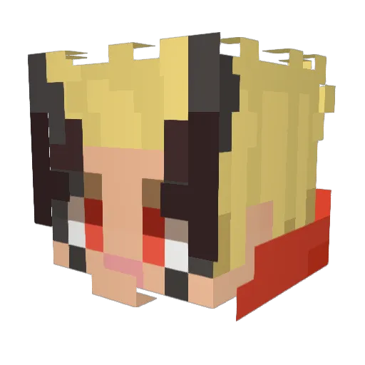 YONTI10 Minecraft avatar head, 3D render