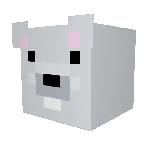 YOOJIMIN07 Minecraft avatar head, 3D render
