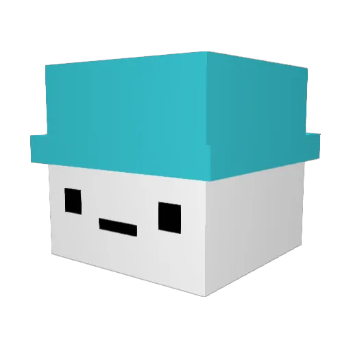 YOONSHIK Minecraft avatar head, 3D render