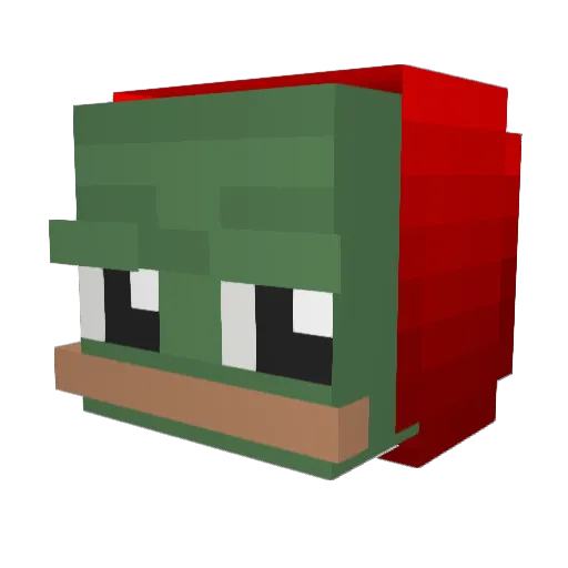 YOP1N Minecraft avatar head, 3D render