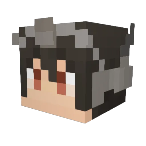 YOPPEPAN Minecraft avatar head, 3D render