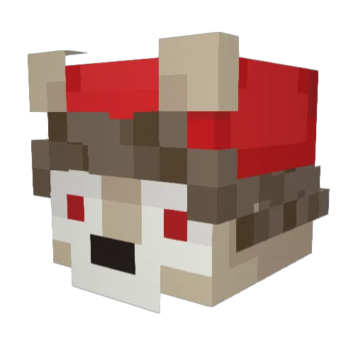 YORED_ Minecraft avatar head, 3D render