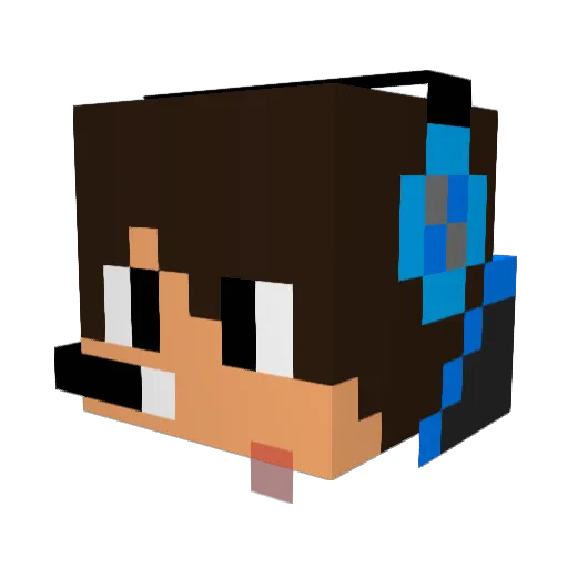 YOROHO Minecraft avatar head, 3D render