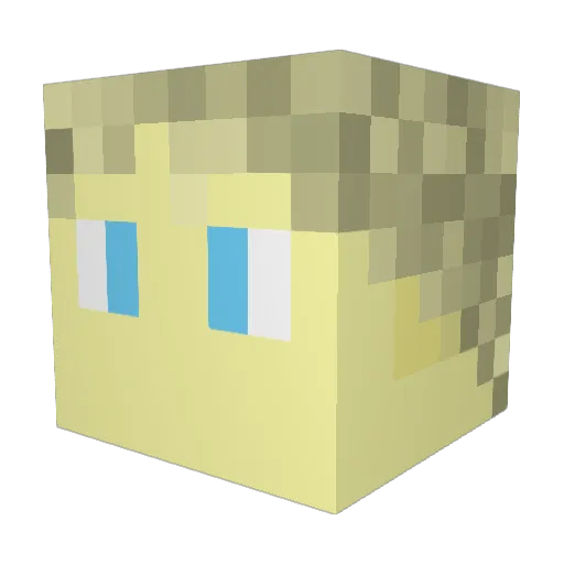 YORSCHY Minecraft avatar head, 3D render