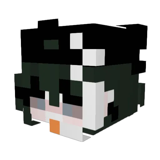 YOSHIDAMAN Minecraft avatar head, 3D render