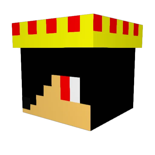 YOSSI007 Minecraft avatar head, 3D render