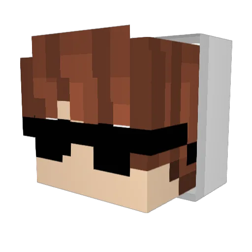 YOTAKUYA Minecraft avatar head, 3D render