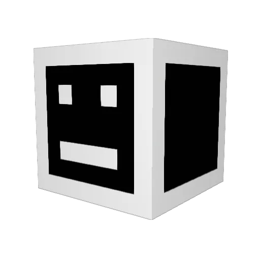 YOU33122 Minecraft avatar head, 3D render