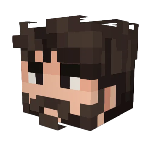 YOU5E7 Minecraft avatar head, 3D render