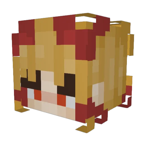 YOUDOwon Minecraft avatar head, 3D render