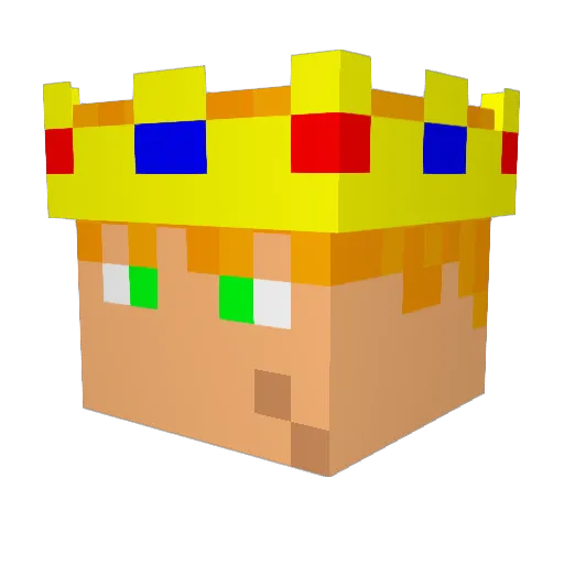 YOUNG056 Minecraft avatar head, 3D render