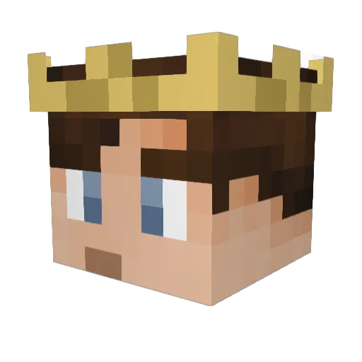 YOUPAY Minecraft avatar head, 3D render
