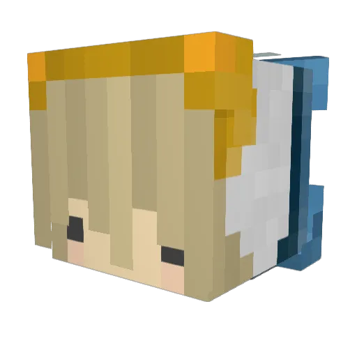 YOUR78 Minecraft avatar head, 3D render