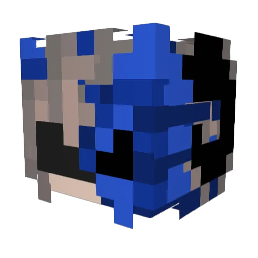 YOUZIKP Minecraft avatar head, 3D render