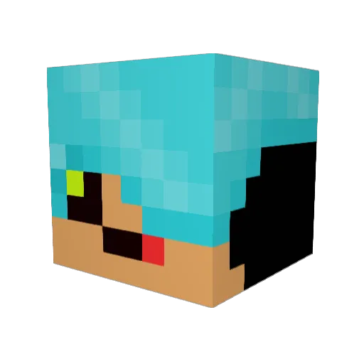 YOYANNIE Minecraft avatar head, 3D render