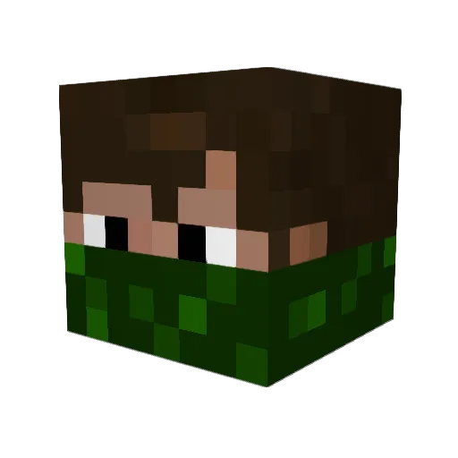 YO_molo Minecraft avatar head, 3D render