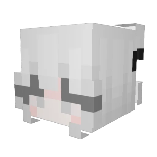 YPL Minecraft avatar head, 3D render