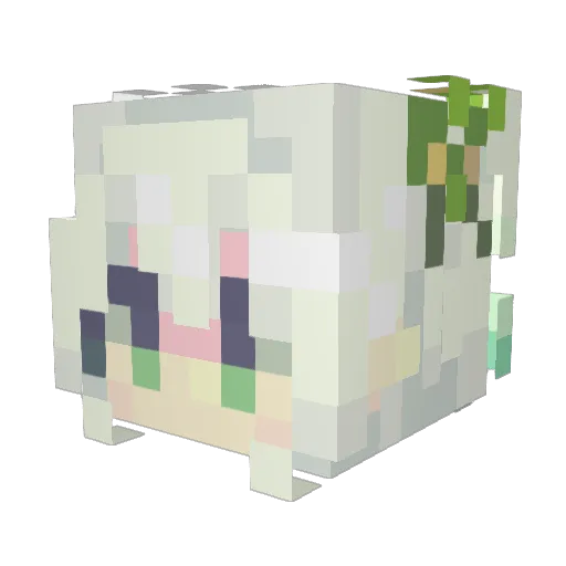 YQr57 Minecraft avatar head, 3D render