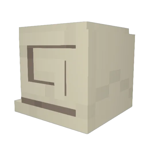 YRNI0 Minecraft avatar head, 3D render
