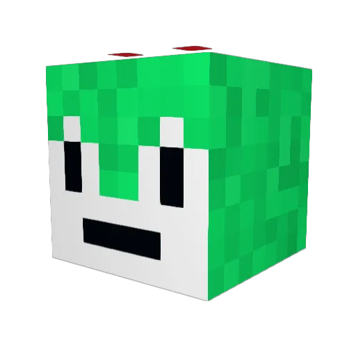 YS1011 Minecraft avatar head, 3D render