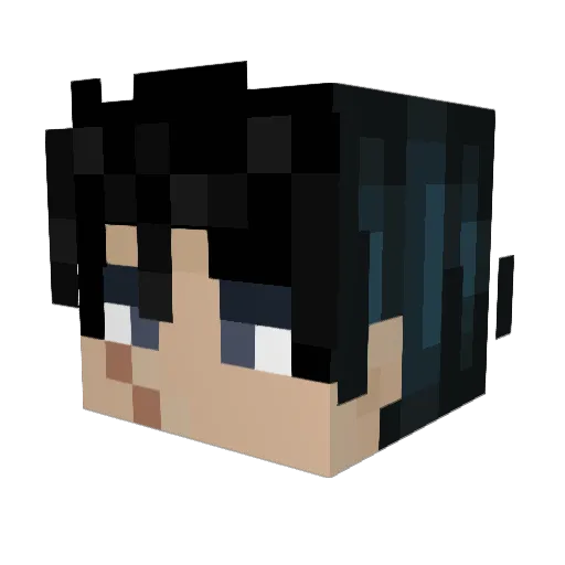 YS2Miney Minecraft avatar head, 3D render