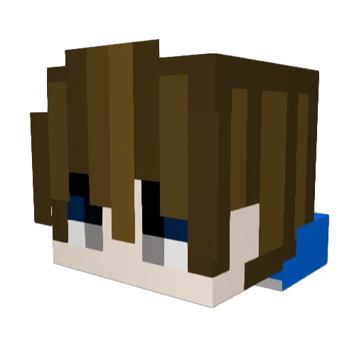 YS4604 Minecraft avatar head, 3D render