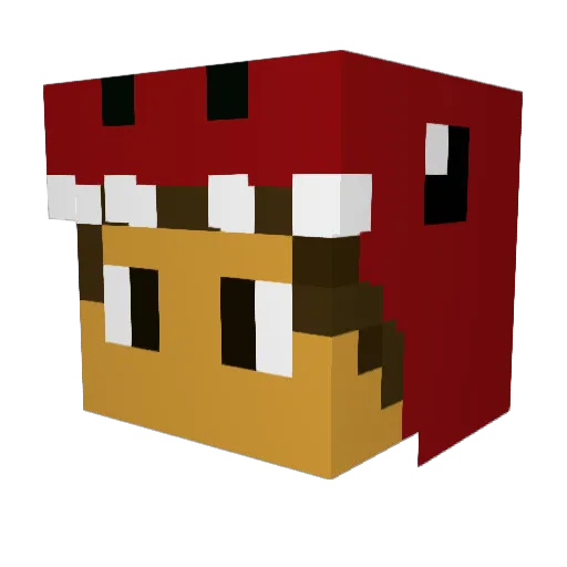 YSKNN Minecraft avatar head, 3D render