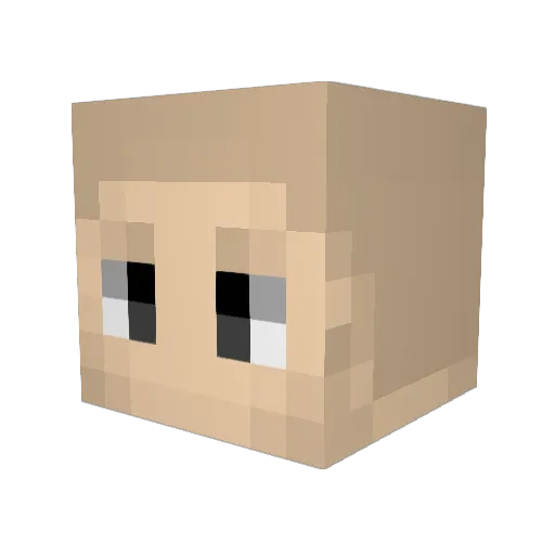 YSLBuddha Minecraft avatar head, 3D render