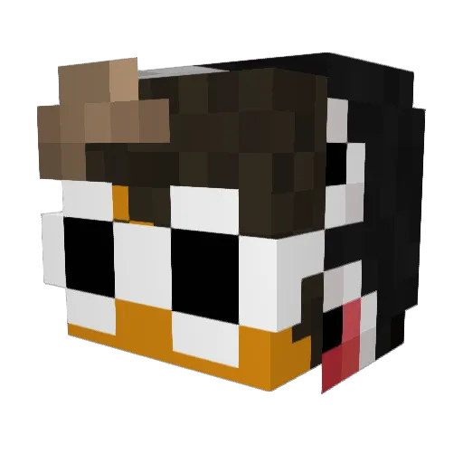 YSP203 Minecraft avatar head, 3D render