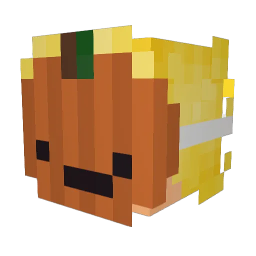 YT0M2O Minecraft avatar head, 3D render