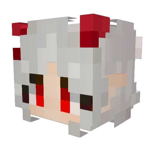 YT466 Minecraft avatar head, 3D render