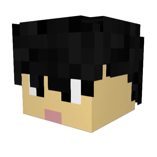 YTDGo Minecraft avatar head, 3D render