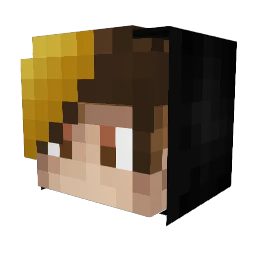 YTELEGANCE Minecraft avatar head, 3D render