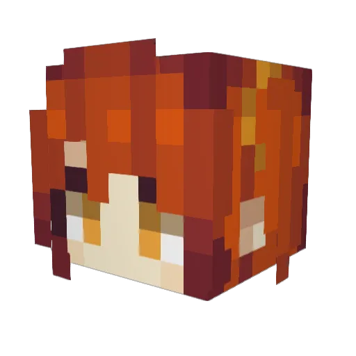 YTGJ Minecraft avatar head, 3D render