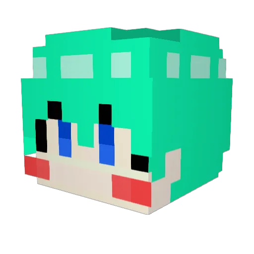 YTKAL Minecraft avatar head, 3D render