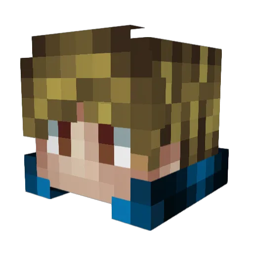 YTKreuz Minecraft avatar head, 3D render