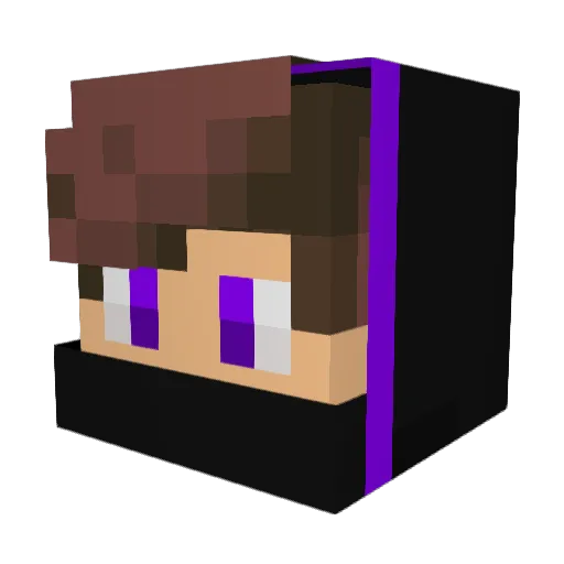 YTNebo Minecraft avatar head, 3D render
