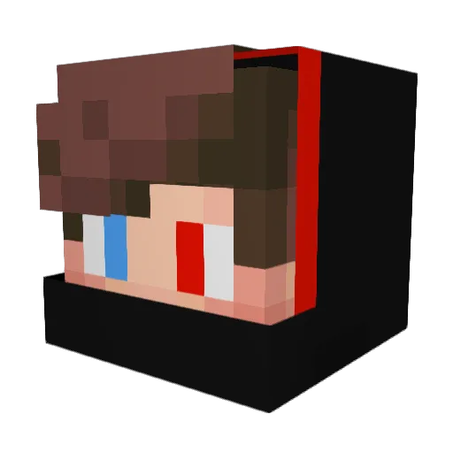 YTParadoxTV Minecraft avatar head, 3D render