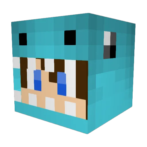 YTZeray Minecraft avatar head, 3D render