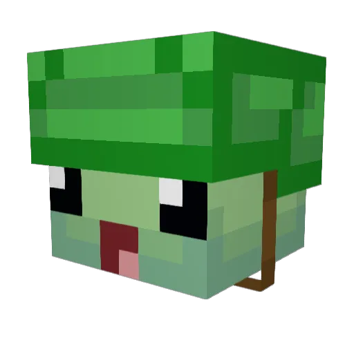 YT_DROBIX Minecraft avatar head, 3D render